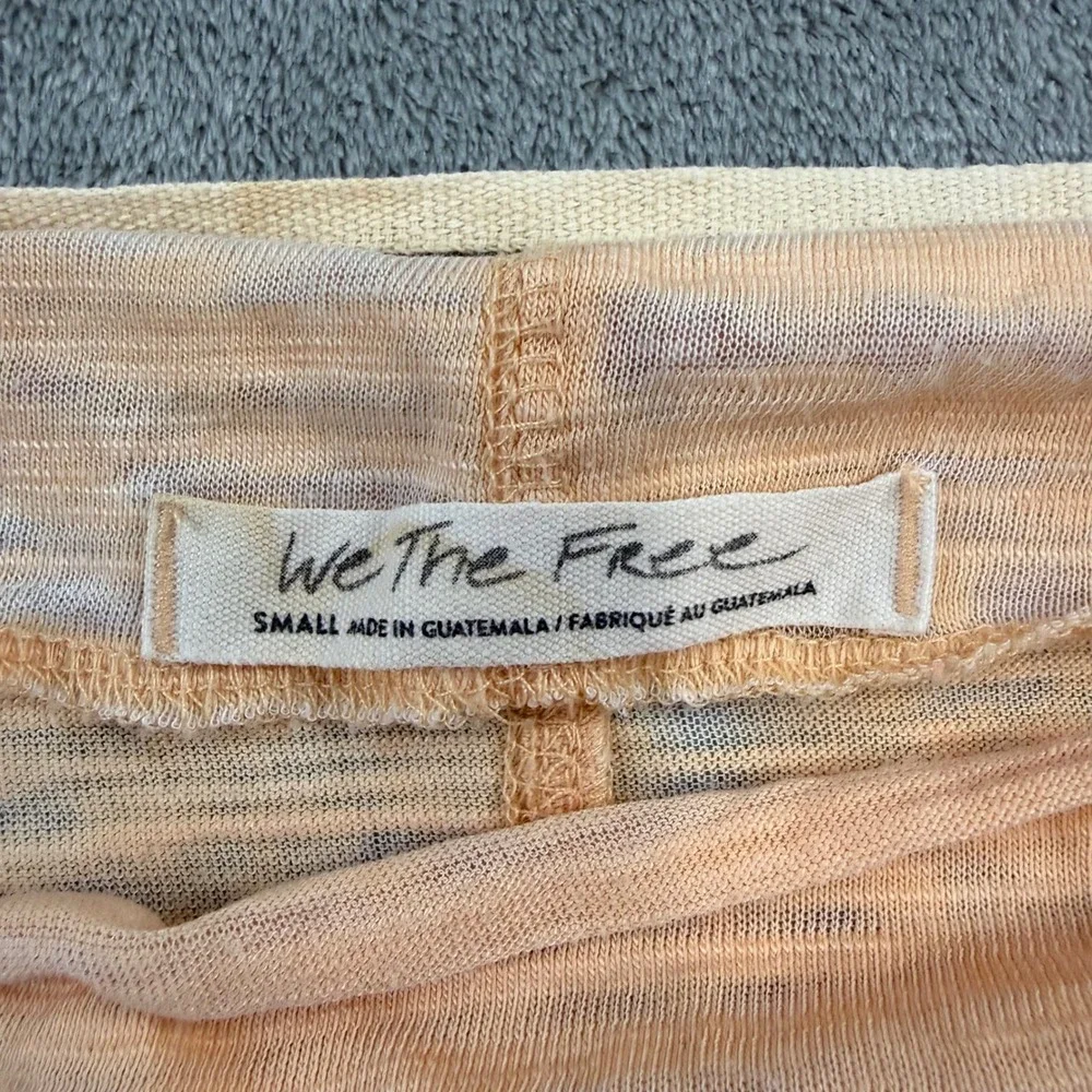 Free People We The Free Astrid Burnout Tee in Apricot Womens Size Small - Picture 5 of 8